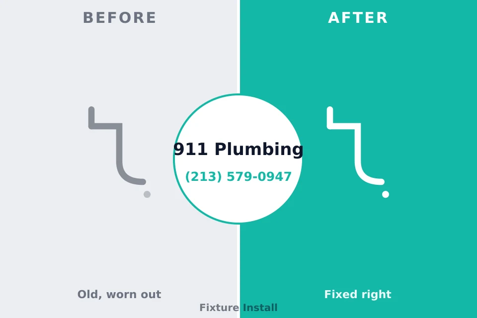 Before and after: plumbing repair Foxcliff Estates, IN